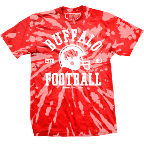 Buffalo Football (Bleached) RED t-shirt